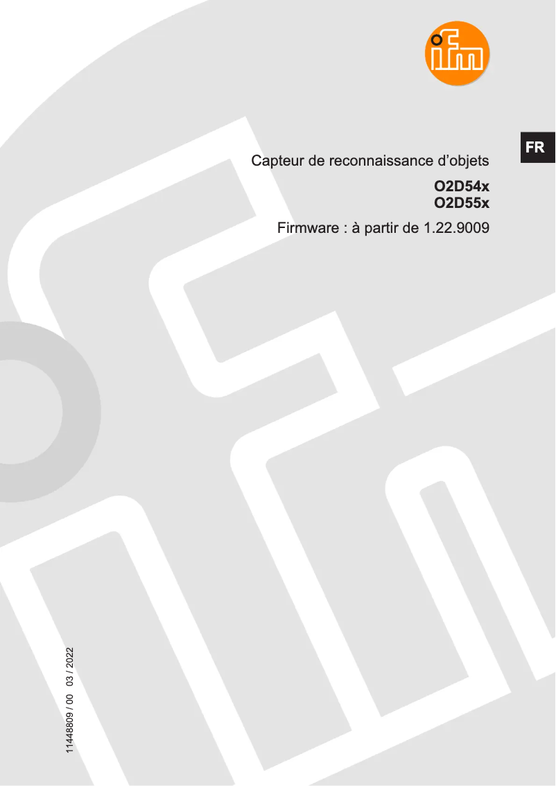 Page 1 de la notice Manuel utilisateur IFM O2D542