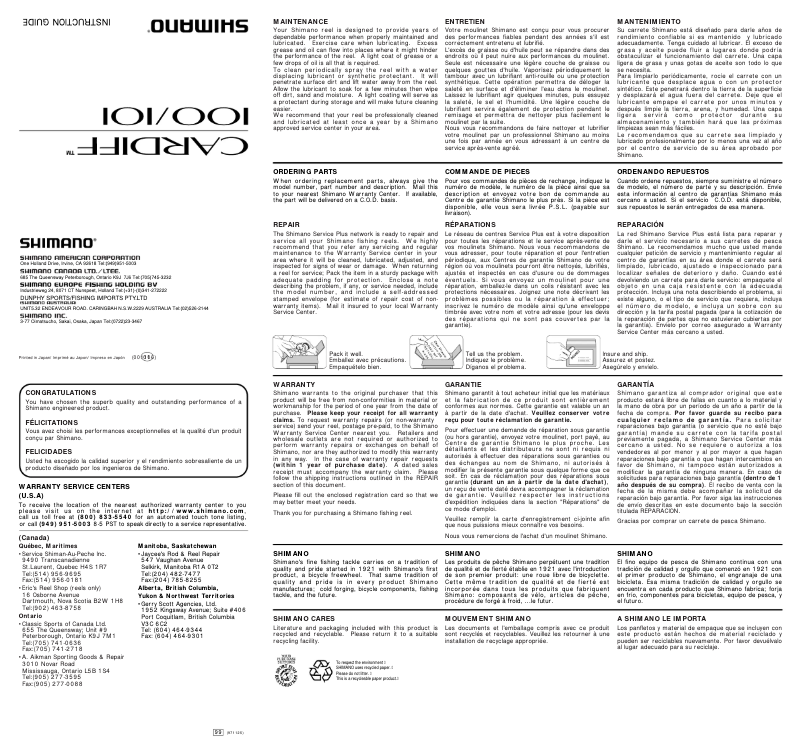 Image de la première page du manuel de l'appareil Cardiff 100