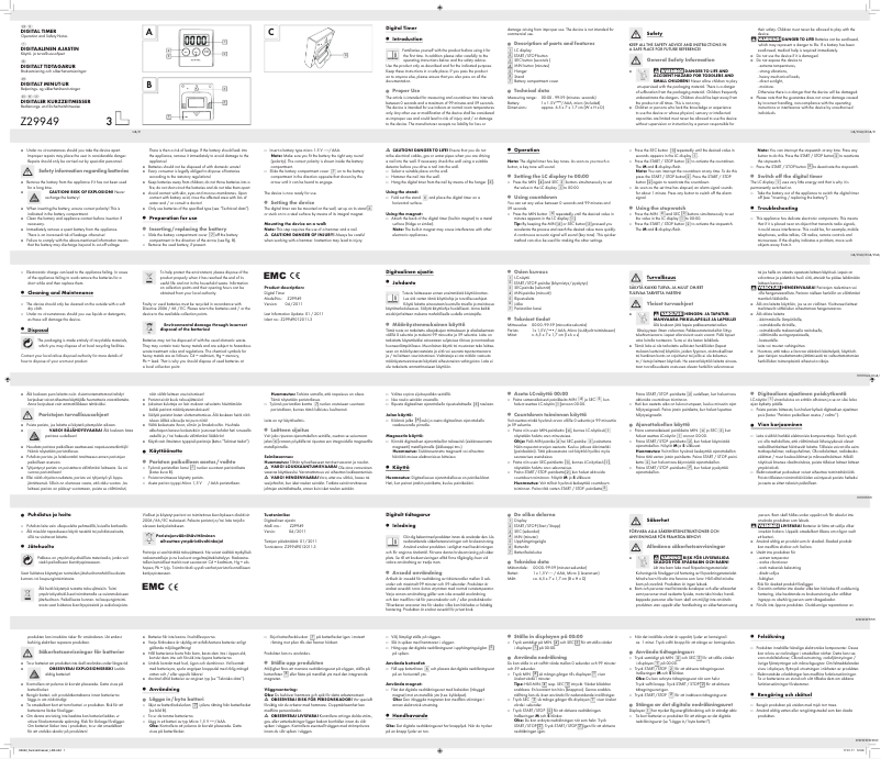 Page 1 de la notice Manuel utilisateur Auriol Z29949