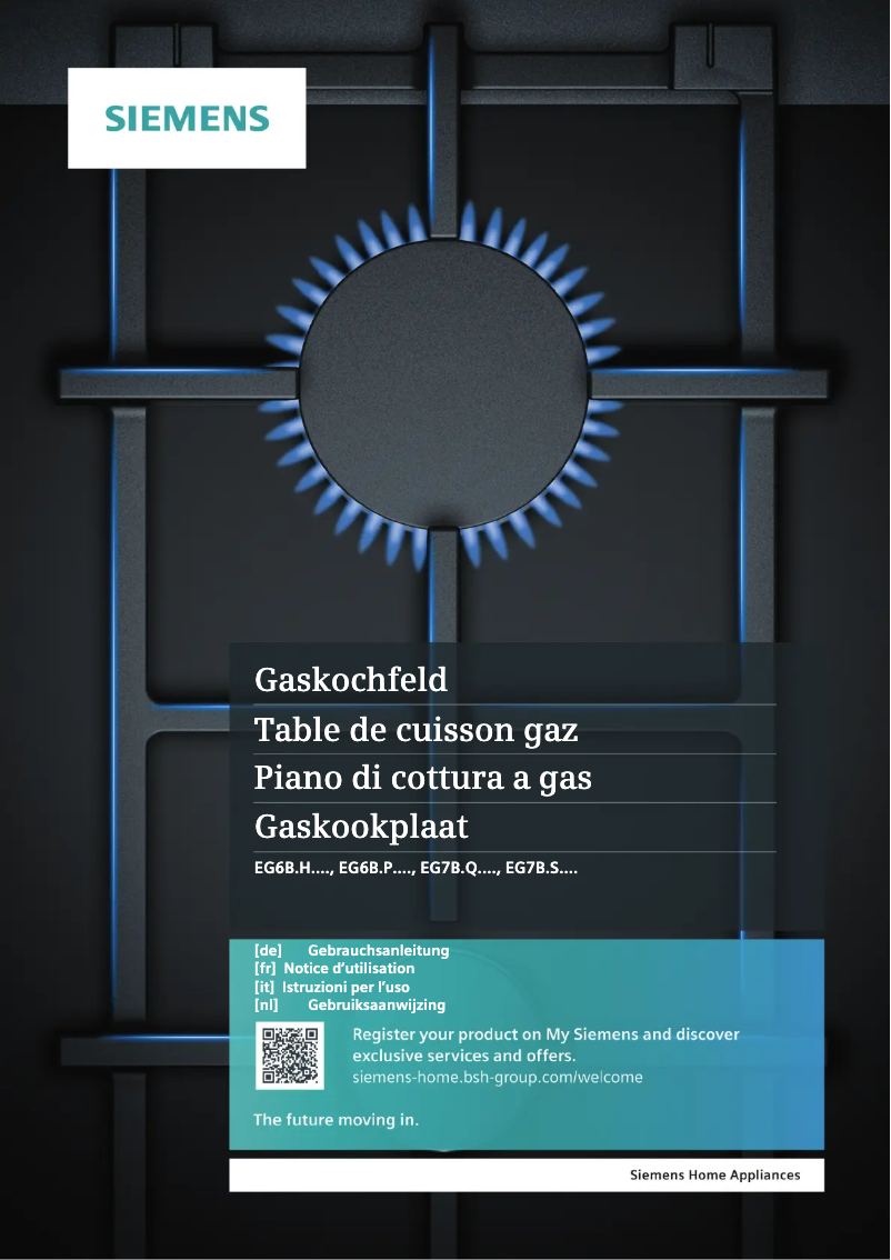 Page n°1 - Manuel utilisateur Siemens EG6B5PB60