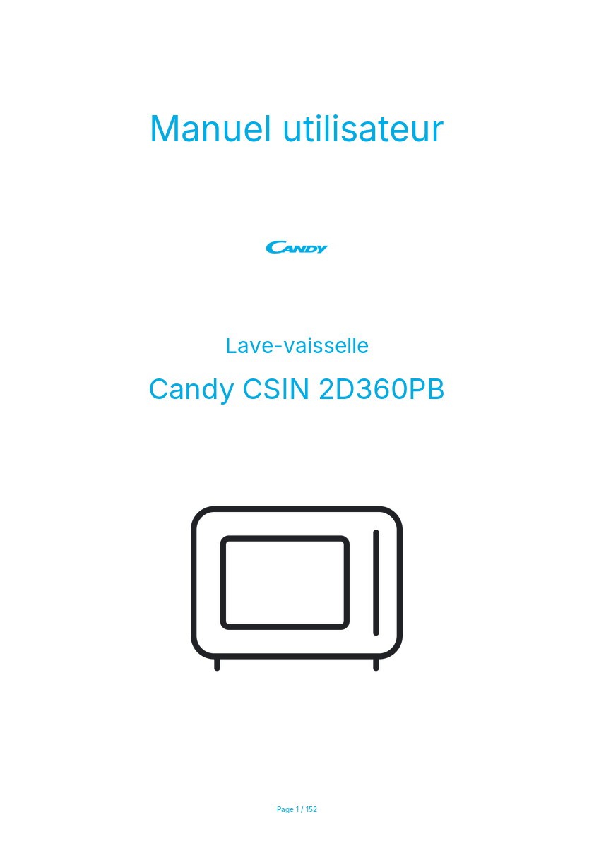 Image de la première page du manuel de l'appareil CSIN 2D360PB