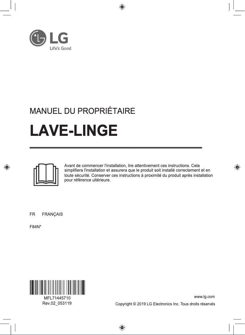 Page n°1 - Manuel utilisateur LG F84N52T