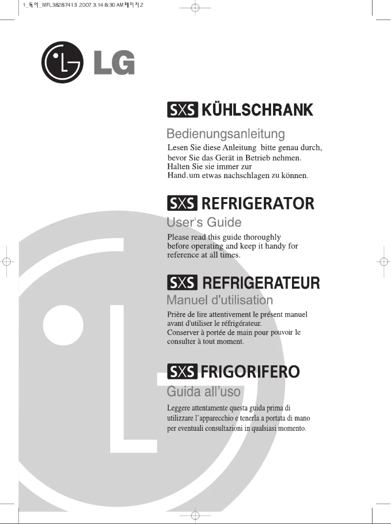 Página 1 del manual Manual de usuario LG GW-P227XTMV