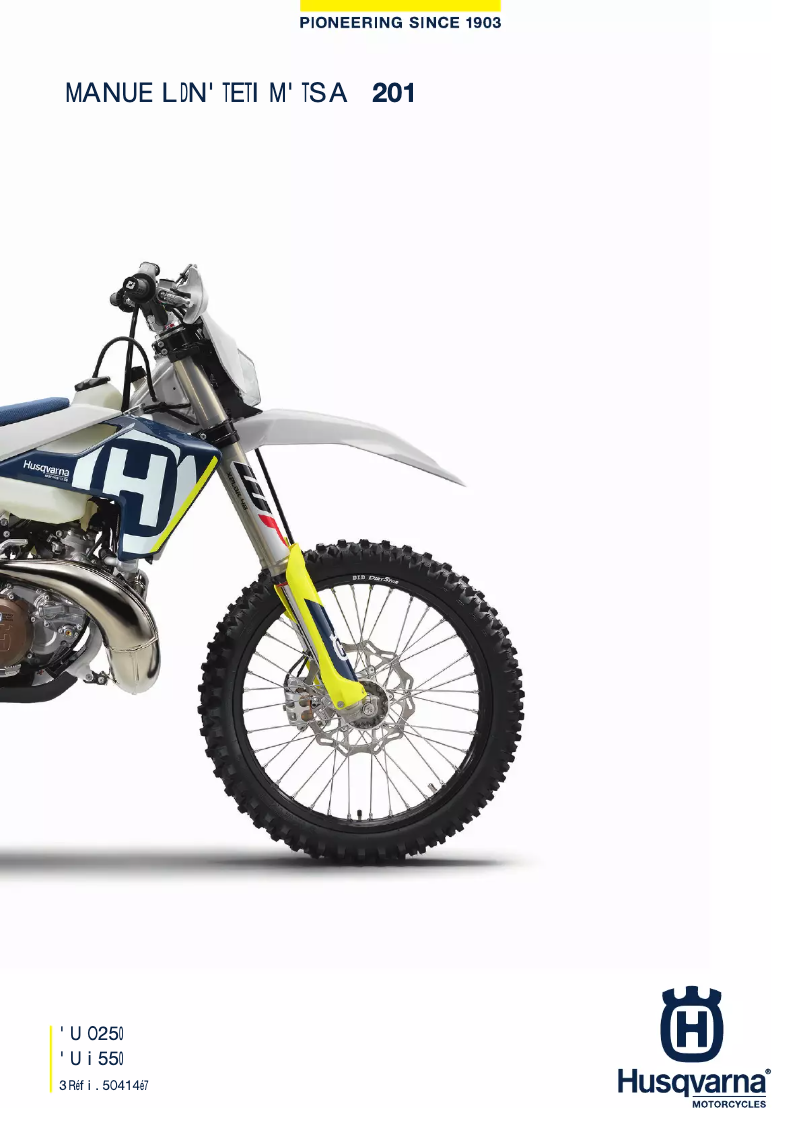 Image de la première page du manuel de l'appareil TE 250i (2018)