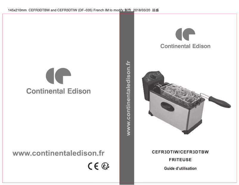 Page n°1 - Manuel utilisateur Continental Edison CEFR3DTBW