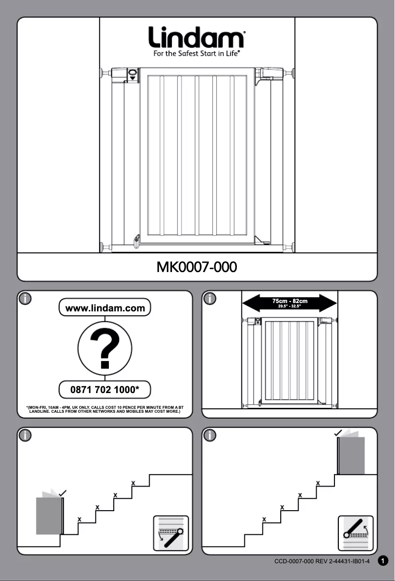 Page 1 de la notice Manuel utilisateur Lindam Sure Shut Deco