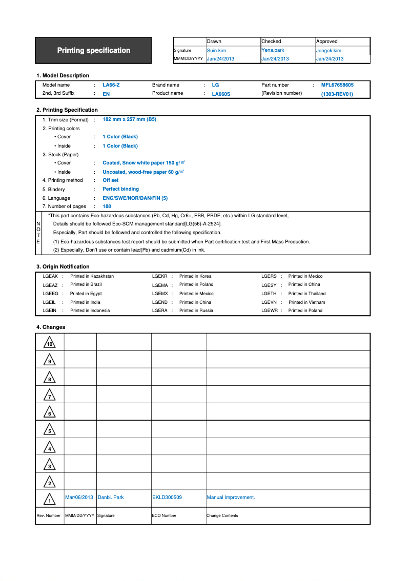 Página 1 del manual Manual de usuario LG 39LN577V