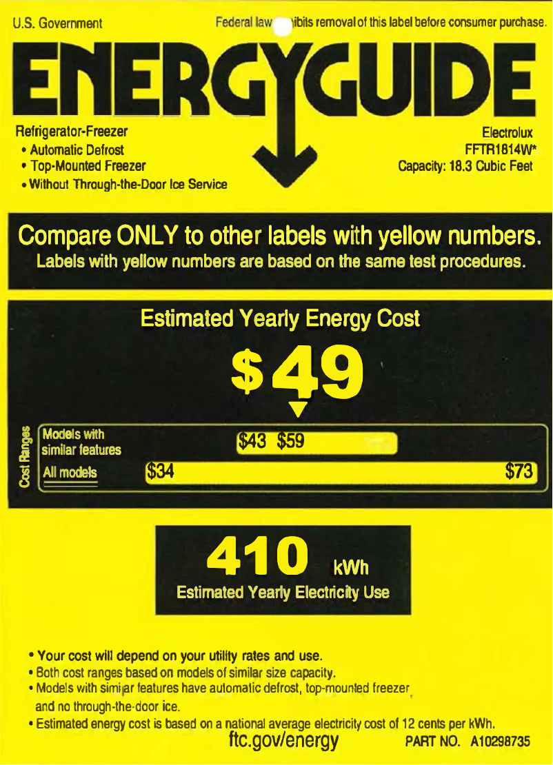 Image de la première page du manuel de l'appareil FFTR1814WW