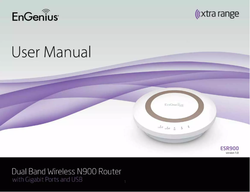 Page 1 de la notice Manuel utilisateur EnGenius ESR900