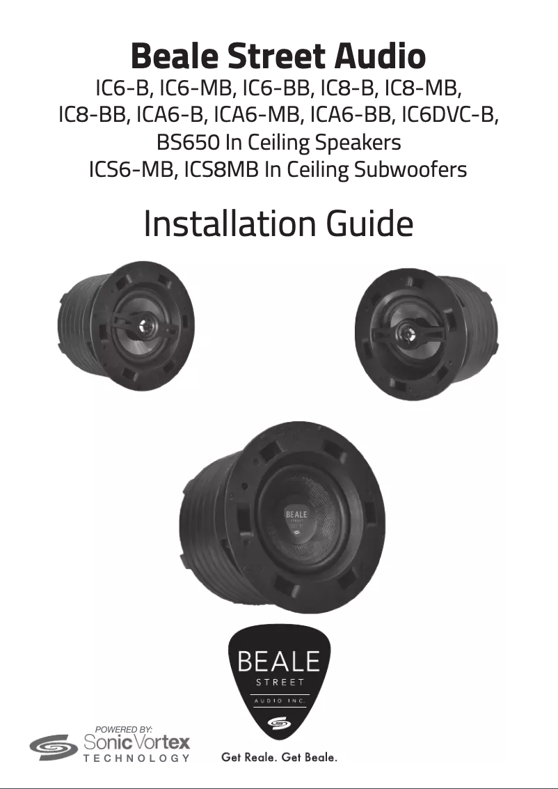 Page 1 de la notice Manuel utilisateur Beale ICS6-MB