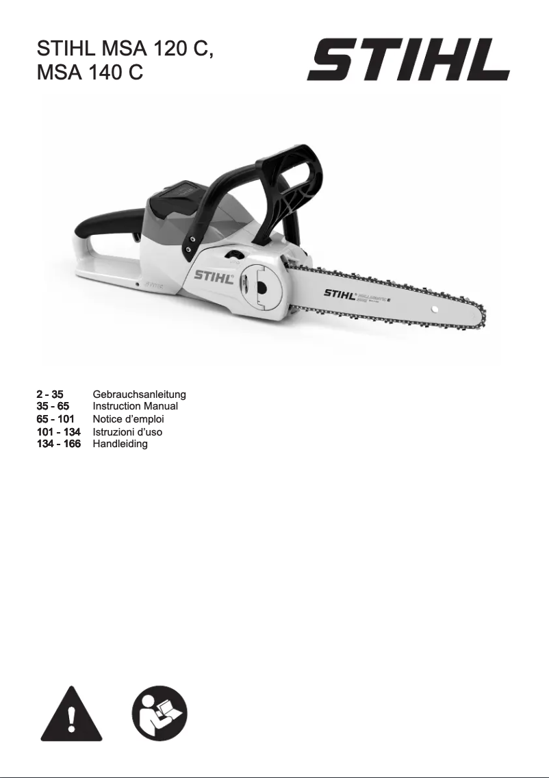 Page n°1 - Manuel utilisateur Stihl MSA 120 C