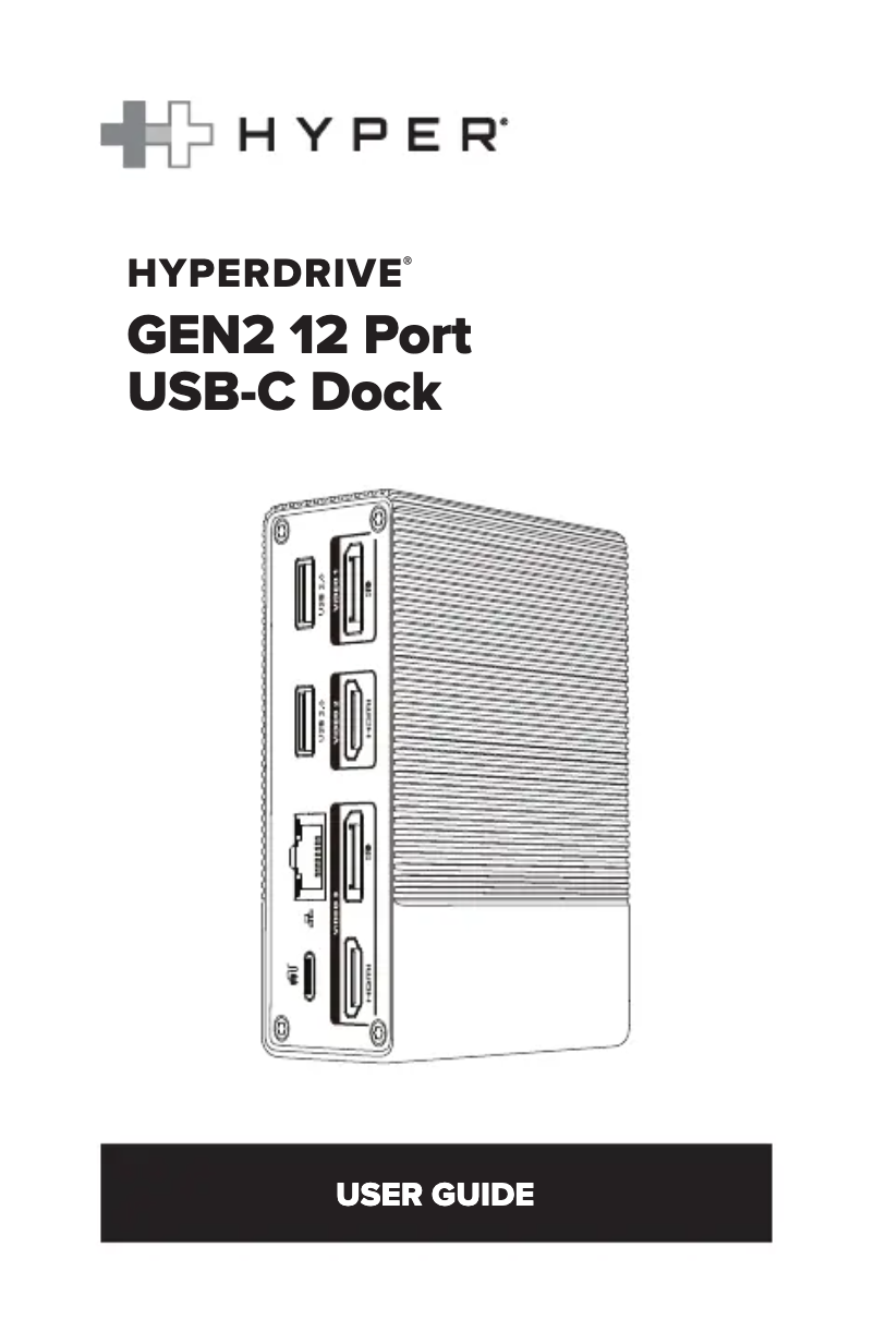 Page 1 de la notice Manuel utilisateur HyperJuice HyperDrive GEN2