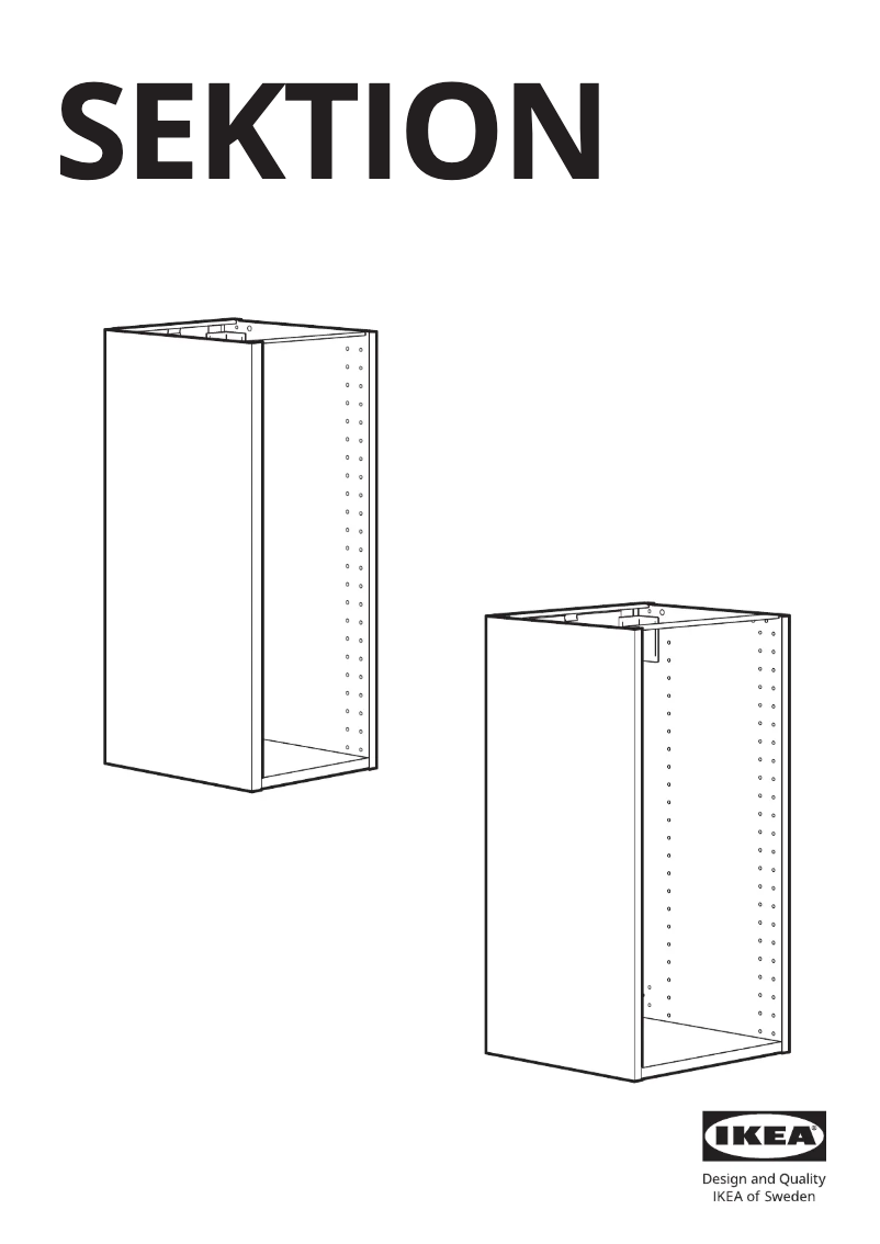 Página 1 del manual Manual de usuario Ikea SEKTION 902.653.93