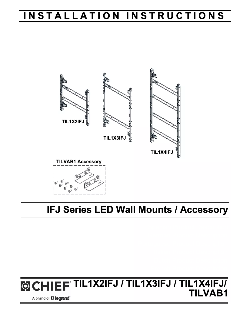 Page 1 de la notice Manuel utilisateur Chief TIL1X3IFJ