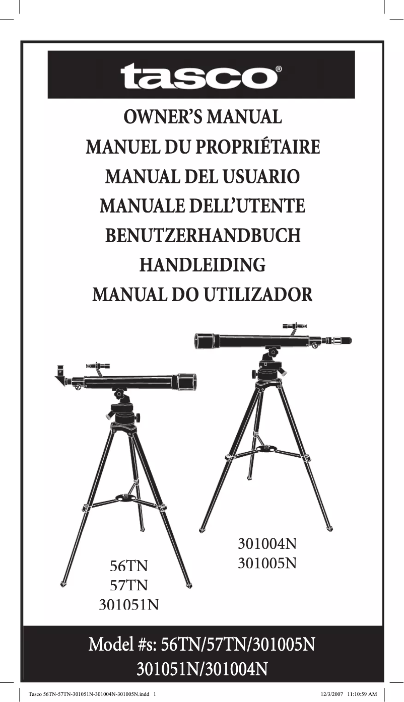 Image de la première page du manuel de l'appareil Specialty 301004N