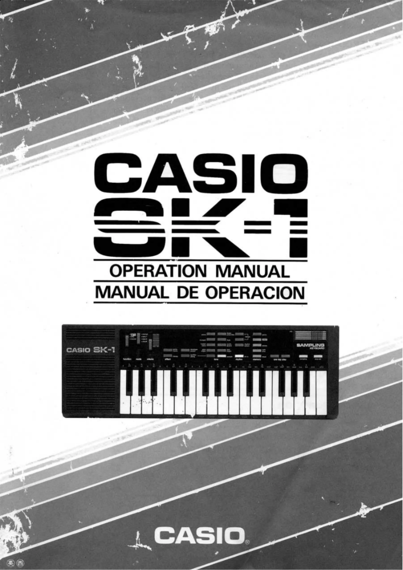 Page 1 de la notice Manuel utilisateur Casio SK-1