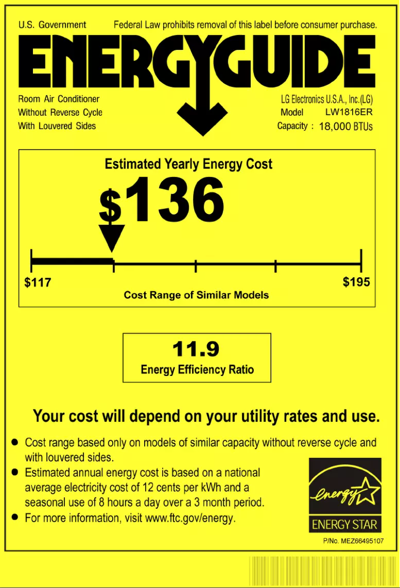 Image de la première page du manuel de l'appareil LW1816ER