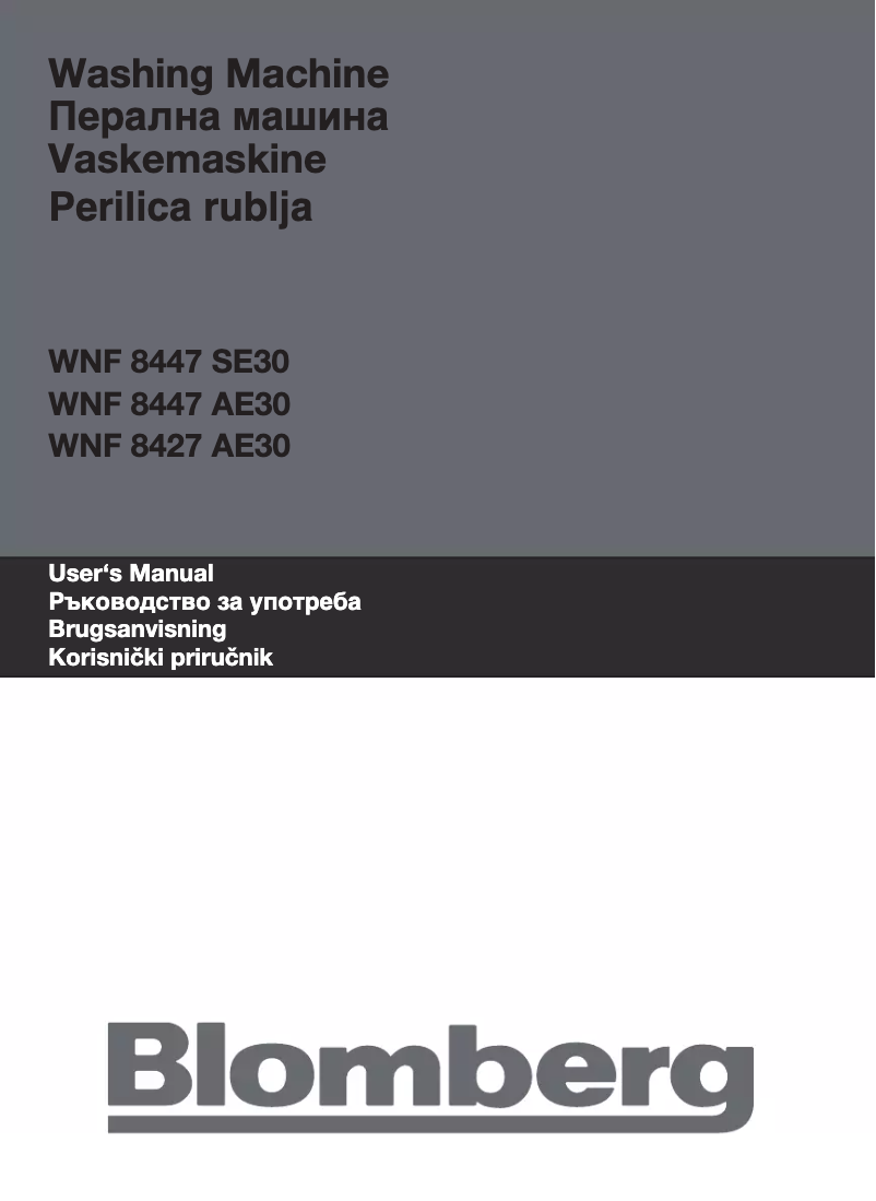 Image de la première page du manuel de l'appareil WNF 8447 AE30