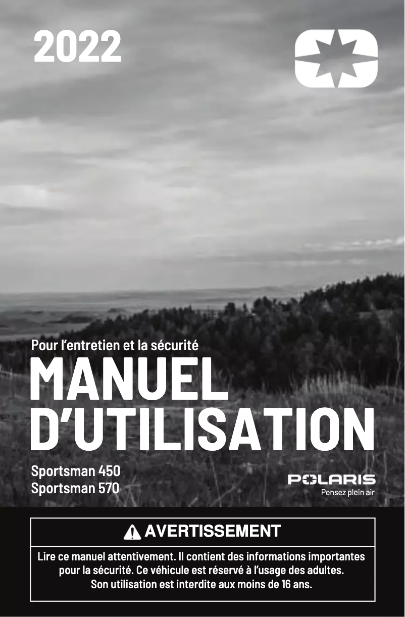 Página 1 del manual Manual de usuario Polaris Sportsman 570 Ultimate Trail Limited Edition (2022)