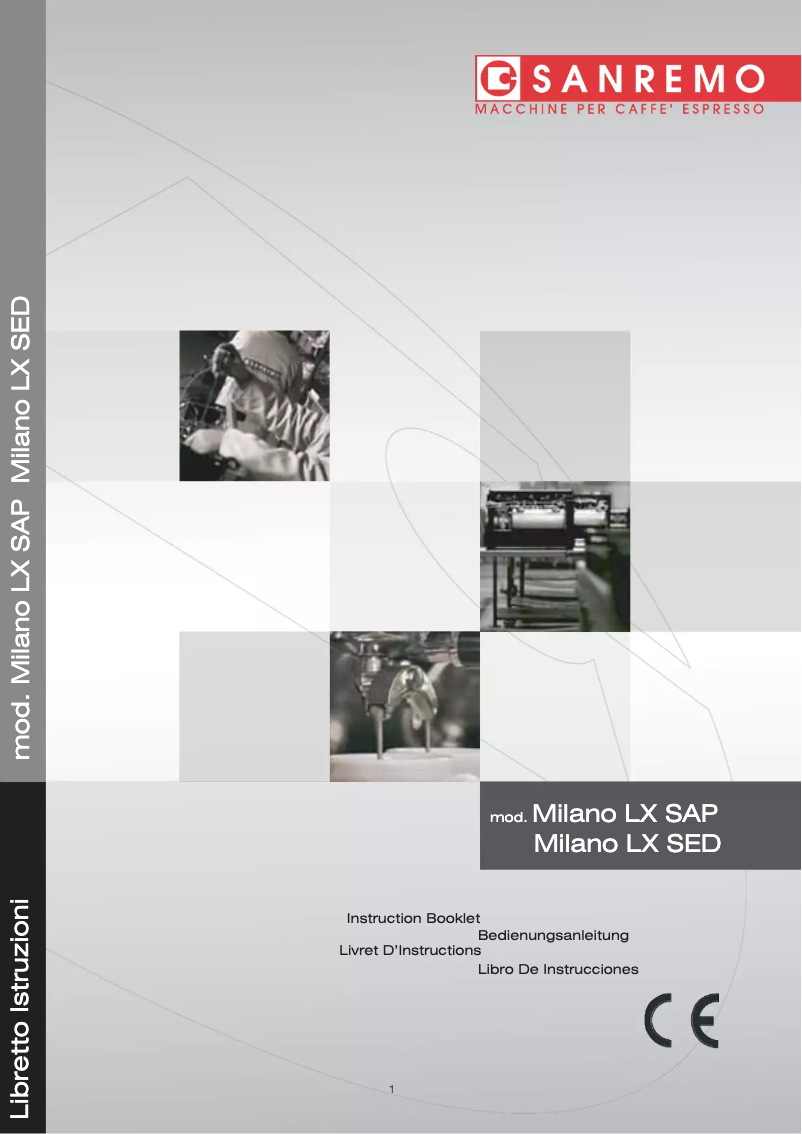 Page n°1 - Manuel utilisateur Sanremo Milano LX