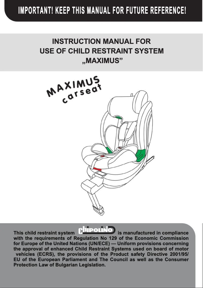 Page 1 of the manual User Manual Chipolino Maximus