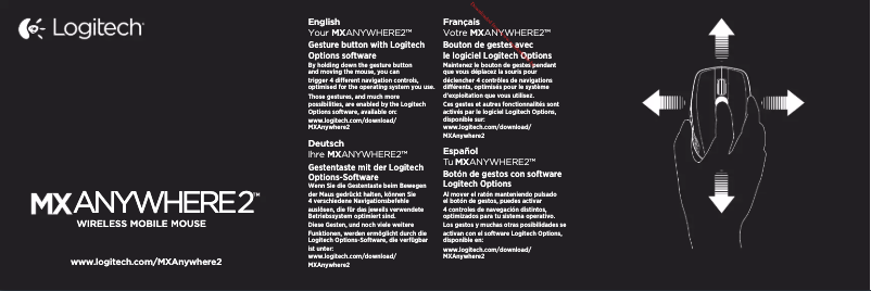 Page n°1 - Manuel utilisateur Logitech MX Anywhere 2S