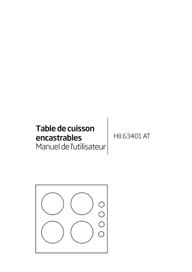 Image de la première page du manuel de l'appareil HII 63401 AT