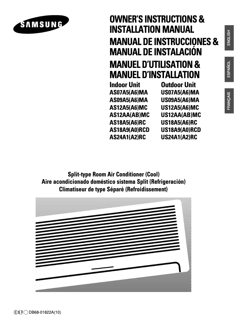 Image de la première page du manuel de l'appareil US24A2RC