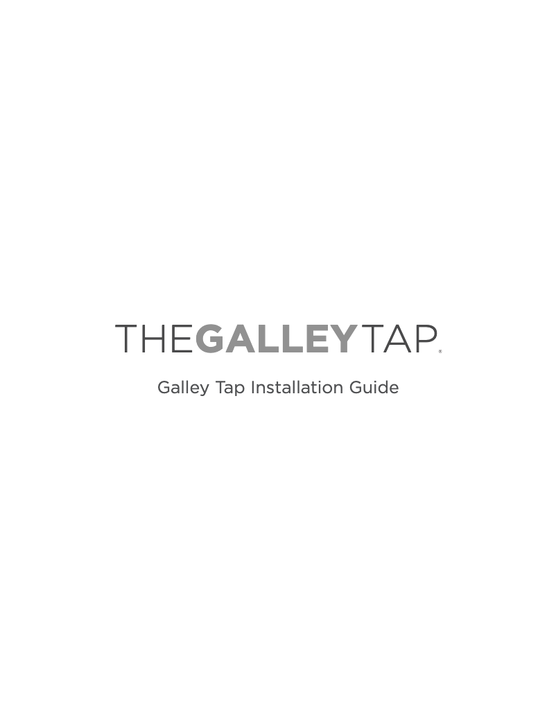 Page n°1 - Manuel utilisateur The Galley Tap