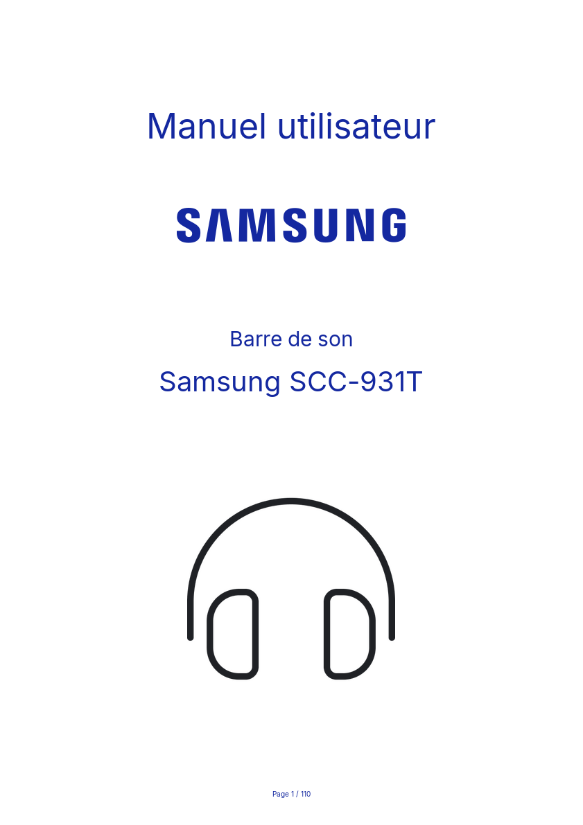 Image de la première page du manuel de l'appareil SCC-931T