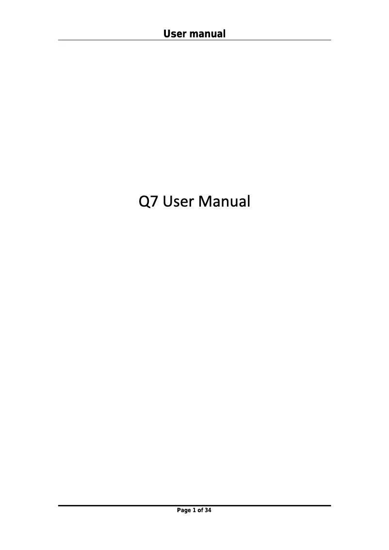 Page 1 de la notice Manuel utilisateur Micromax Q7