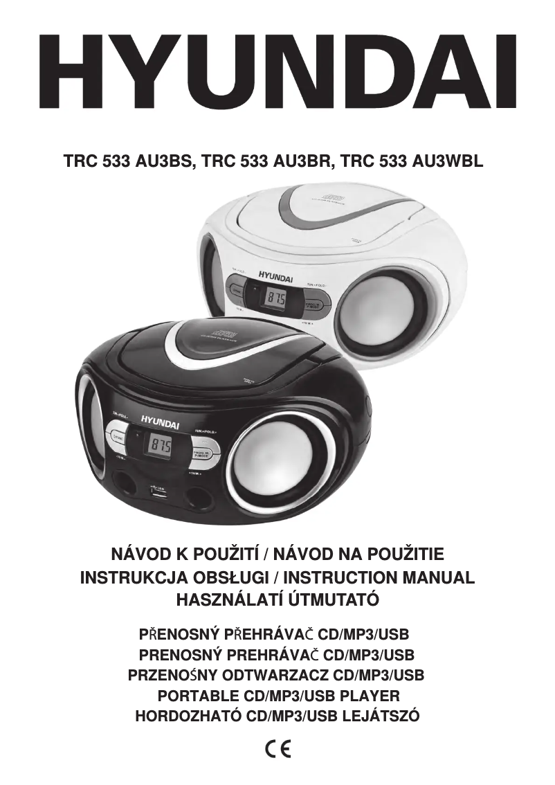 Page 1 de la notice Manuel utilisateur Hyundai TRC 533 AU3WBL