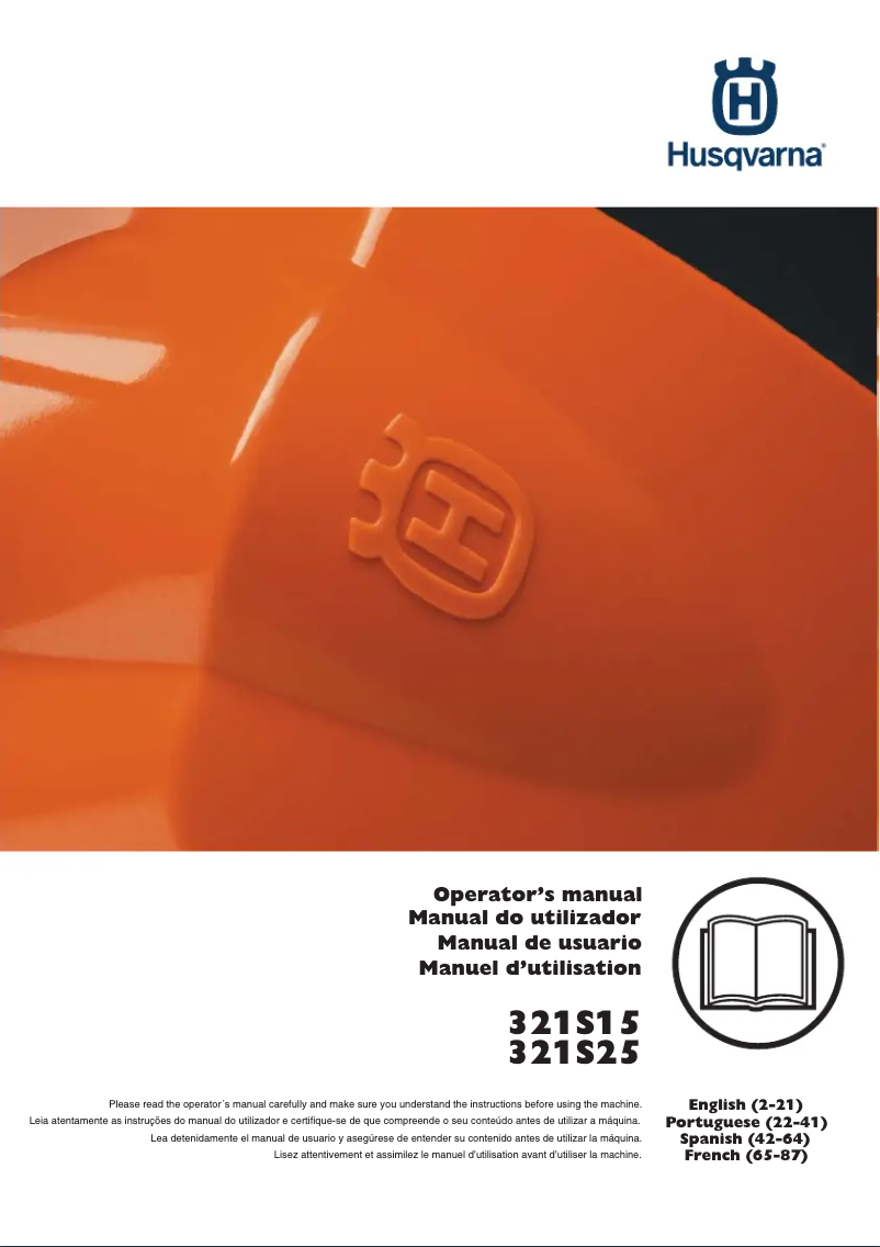 Page n°1 - Manuel utilisateur Husqvarna 321S25