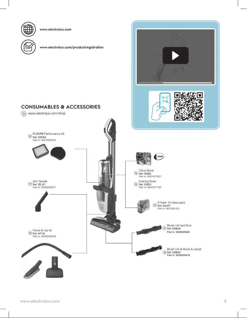 Page n°1 - Manuel utilisateur Electrolux PF91-ANIMA