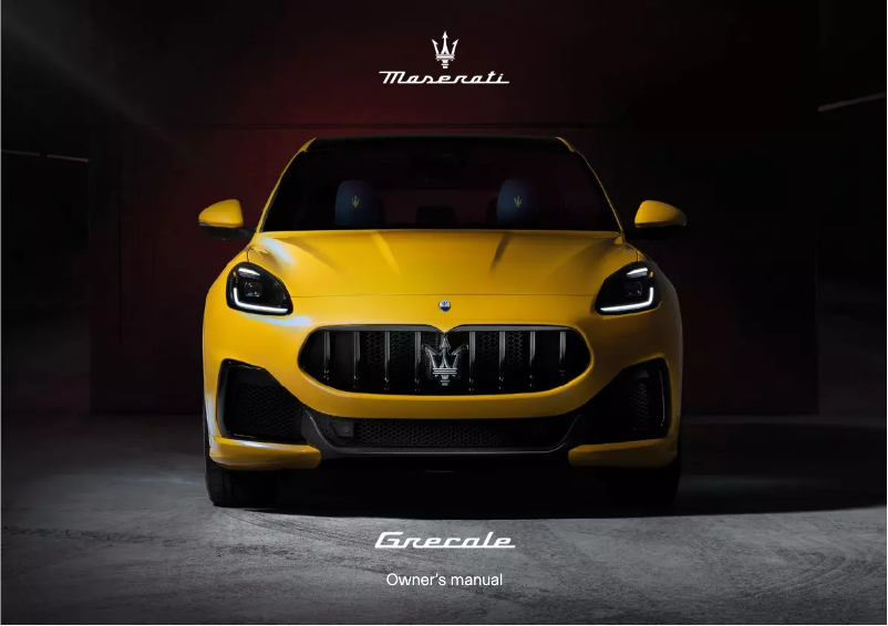 Page n°1 - Manuel utilisateur Maserati Grecale (2023)