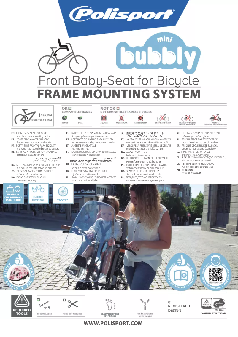 Page 1 de la notice Manuel utilisateur Polisport Bubbly Mini