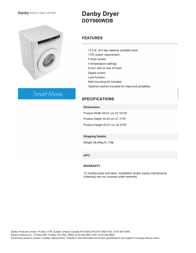 Image de la première page du manuel de l'appareil DDY060DB