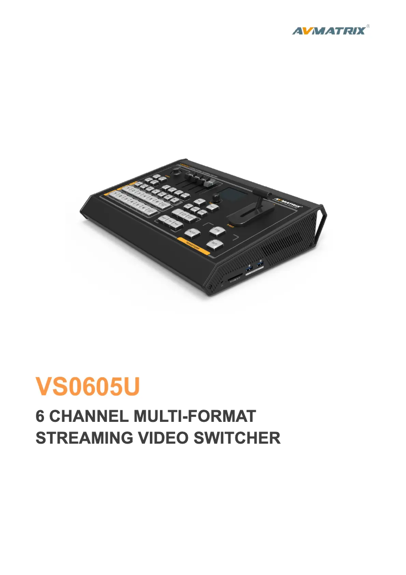 Page n°1 - Manuel utilisateur AVMATRIX VS0605U