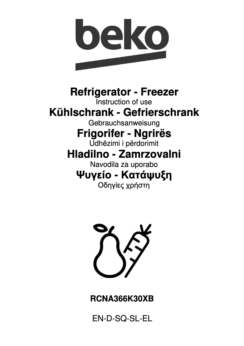 Image de la première page du manuel de l'appareil RCNA366K30XB