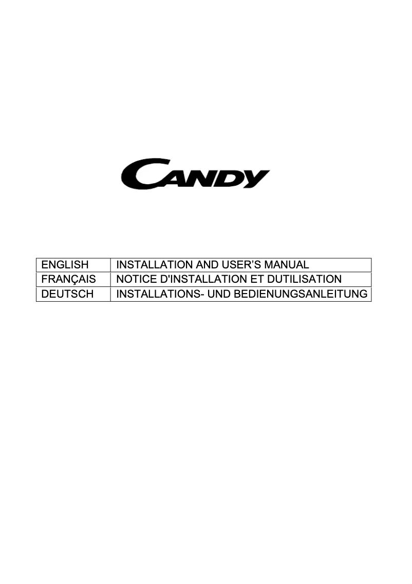 Page 1 de la notice Manuel utilisateur Candy CDG6CEBWIFI
