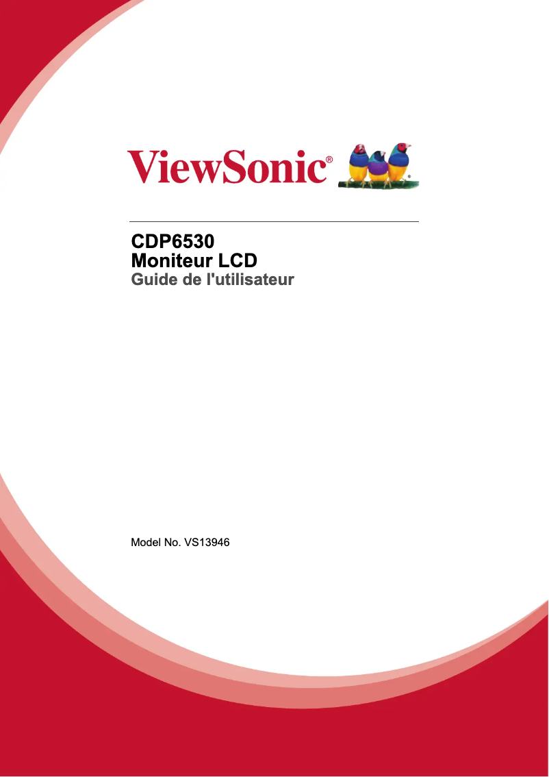 Página 1 del manual Manual de usuario Viewsonic CDP6530