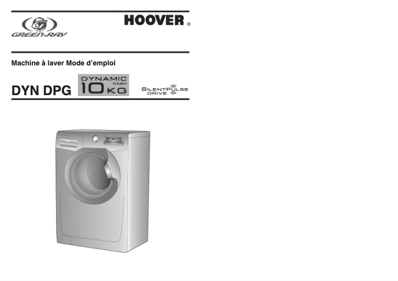 Page n°1 - Manuel utilisateur Hoover DYN 10145DPG-47