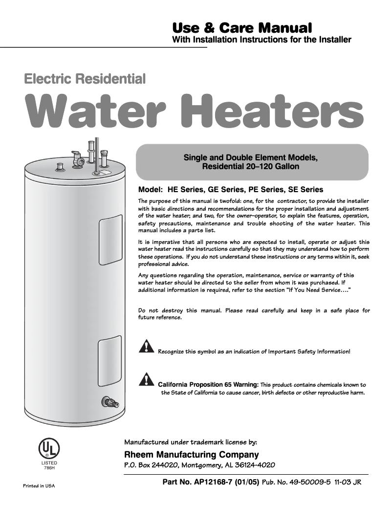 Page n°1 - Manuel utilisateur Hotpoint HE40M01AAG
