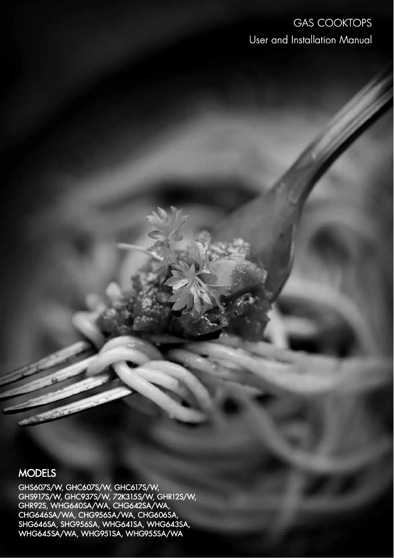 Page n°1 - Manuel utilisateur Chef CHG956SA