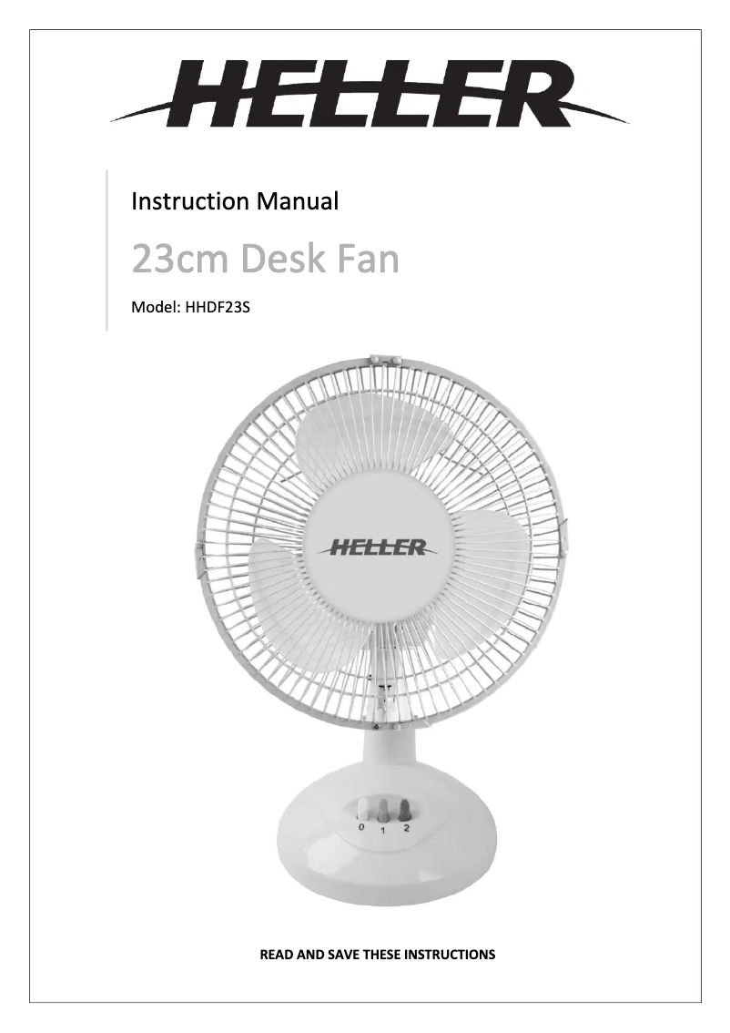 Página 1 del manual Manual de usuario Heller HHDF23S