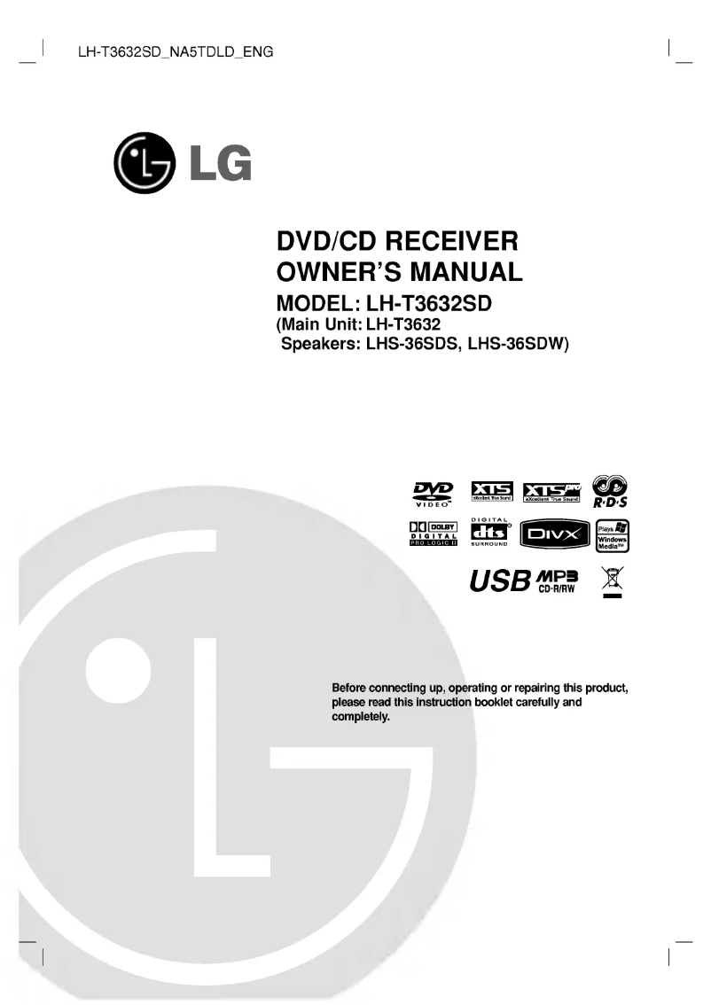 Imagen de la primera página del manual del dispositivo LH-T3632SD