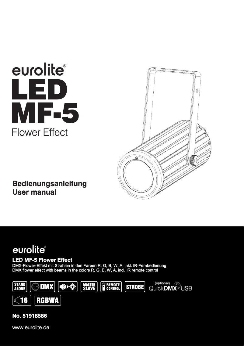 Page n°1 - Manuel utilisateur Eurolite LED MF-5