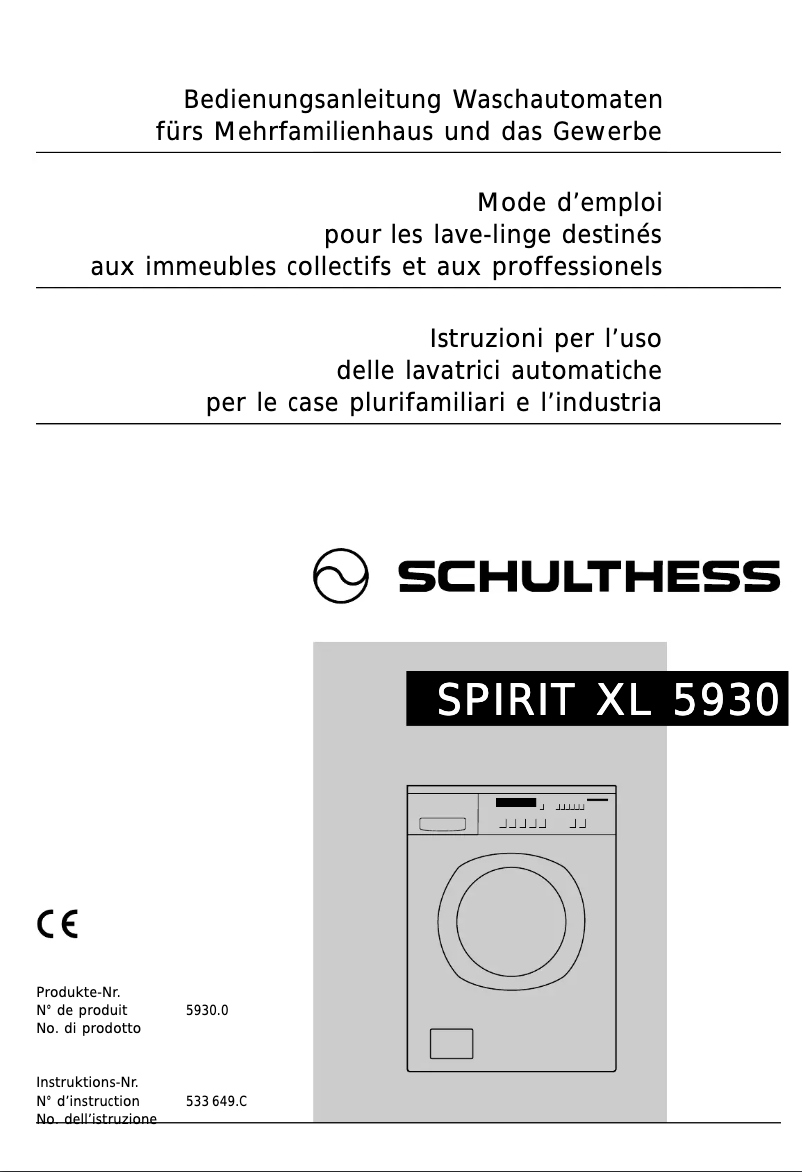 Image de la première page du manuel de l'appareil Spirit TopLine XL 5930