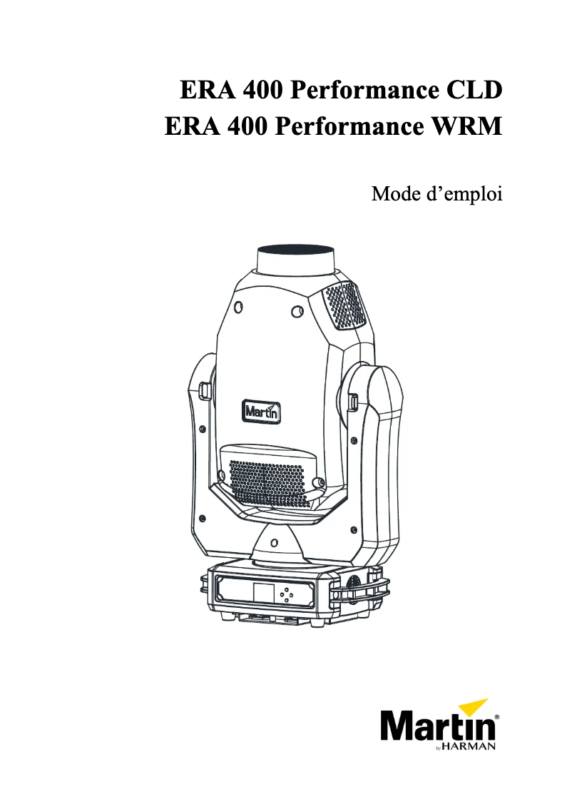 Page n°1 - Manuel utilisateur Martin ERA 400 Performance WRM