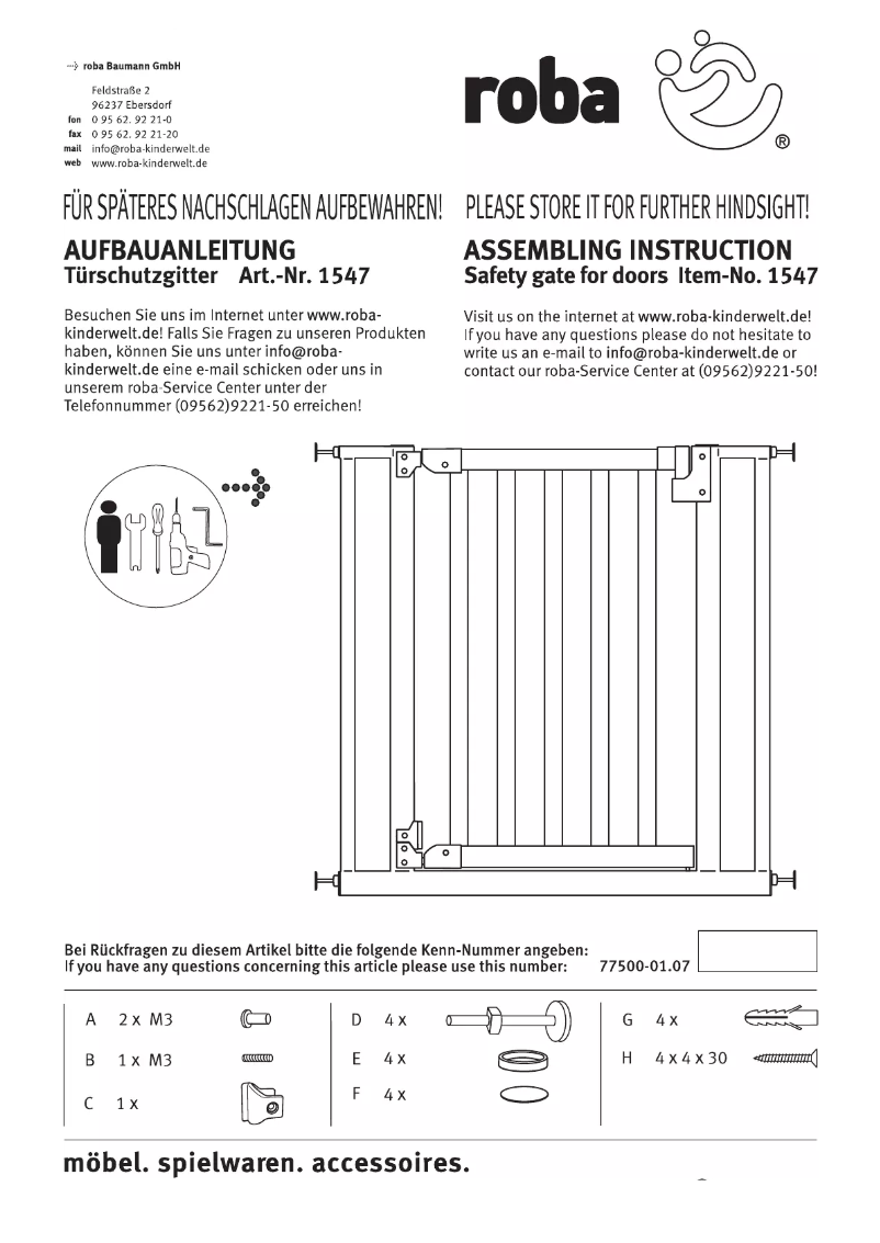 Página 1 del manual Manual de usuario Roba 1547